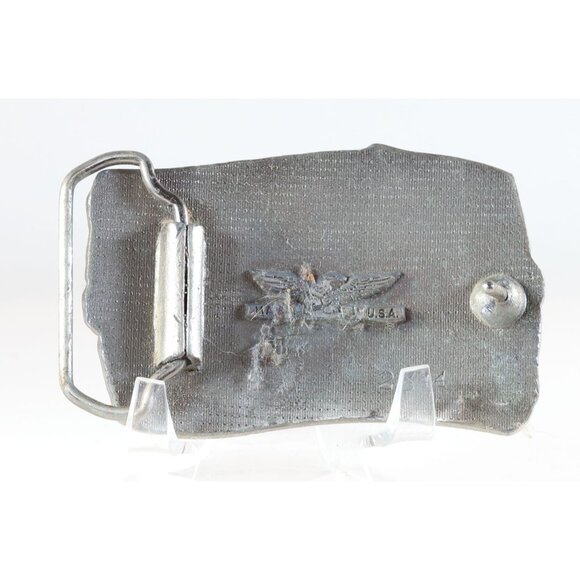 Belt Buckle Centennial 1886-1986 Liberty and Justice Solid Metal Buckle Vintage - Picture 2 of 2